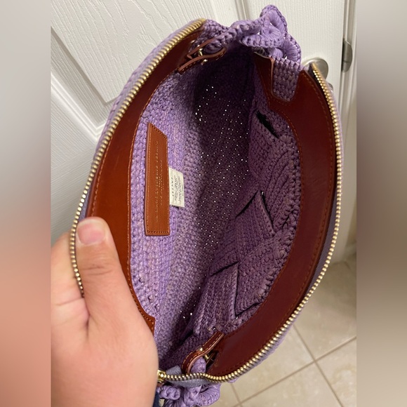 Sezane Isabelle Raffia Bag. Lilac. Excellent condition. Comes with bag. - Picture 3 of 8